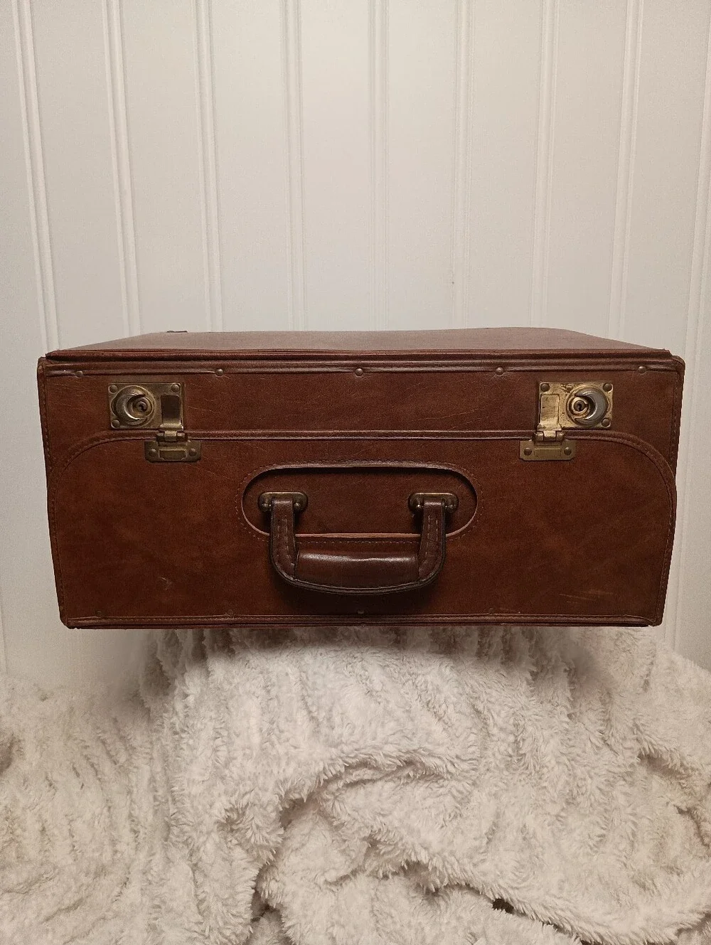 Vintage- Classic Leather Briefcase Large- Brown